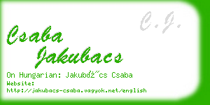 csaba jakubacs business card
